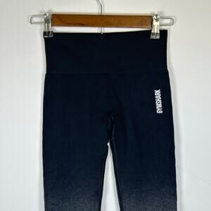 Gymshark Adapt Ombre Seamless Black & Gray Leggings, XS/S